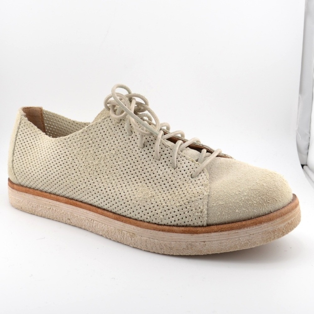 Kork-Ease Margaret Lace Up Oxfords Casual Everyday Beige Perforated Comfort 9M